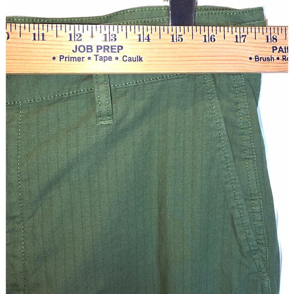 J. Crew Cargo Pants Ripstop Cotton Sz 31 12 Green Straight Leg Crop High Rise - Picture 12 of 15